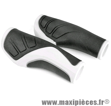 Revêtement de poignée pour vélo VTT / VTC oxy blanc noir 120mm sous carte marque Herrmans - Accessoire vélo