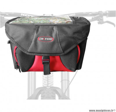 Sacoche de vélo isotherme fixation avec velcro cintre noir marque Oktos- Equipement cycle