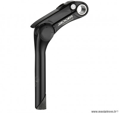 Potence réglable VTC alu plongeur 25,4 180mm relevé 0-90deg diamètre cintre 25,4mm marque Zoom - Pièce vélo