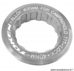 Ecrou de cassette campagnolo 11 dents argent marque Token - Pièce vélo