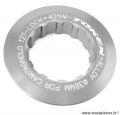 Ecrou de cassette campagnolo 12 dents argent marque Token - Pièce vélo