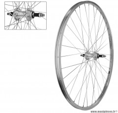 Roue arrière 28 pouces VTC a visser axe plein marque Velox