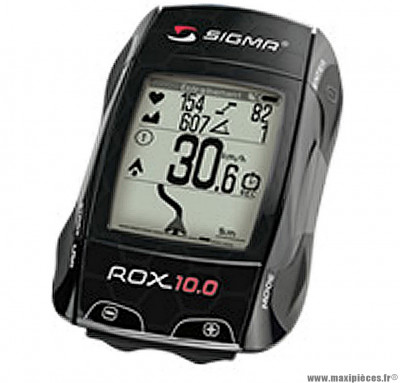 Compteur rox 10.0 gps noir (pack complet) marque Sigma - Accessoire vélo