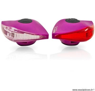 Eclairage pirata llt avant + arrière violet marque Spanninga - Matériel pour Vélo