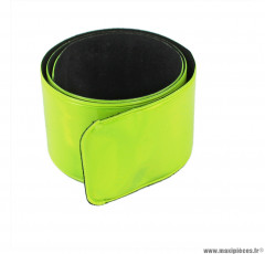 Brassard enrouleur 3x38 cm jaune fluo - Accessoire Vélo Pas Cher