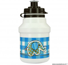 Bidon garçon éléphant blanc et bleu 300ml marque Polisport- Equipement cycle