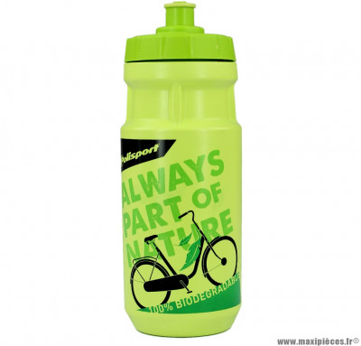 Bidon 100% bio-natural vert 550 ml marque Polisport- Equipement cycle