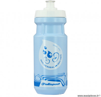 Bidon anti-microbial bleu 550 ml marque Polisport- Equipement cycle