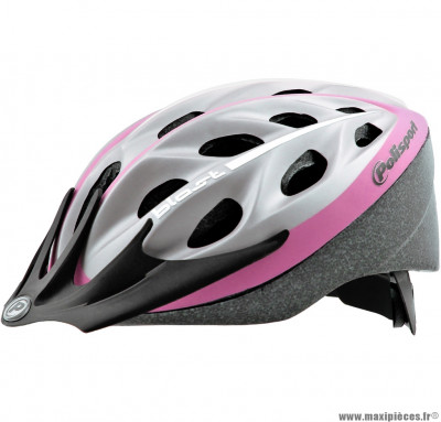 Casque vélo blast adulte argent/rose finition mate (taille 58/61) marque Polisport- Equipement cycle