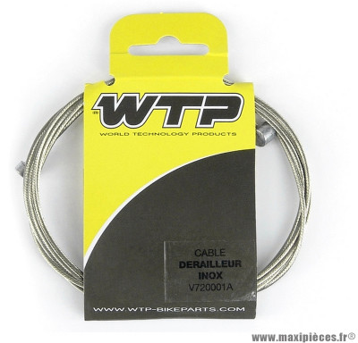 Câble dérailleur acier inoxydable (v721a) marque WTP - Pièce vélo