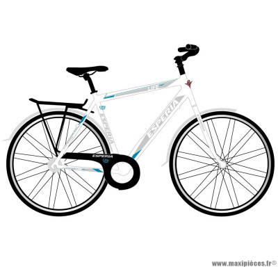 Vélo trekking blanc homme 6250u life confort (taille 54) marque Esperia - Autres vélos complet