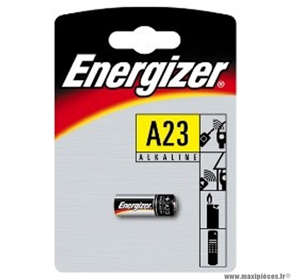 Pile e23a alcaline energizer 12 volts (blister de 1) - Accessoire Vélo Pas Cher