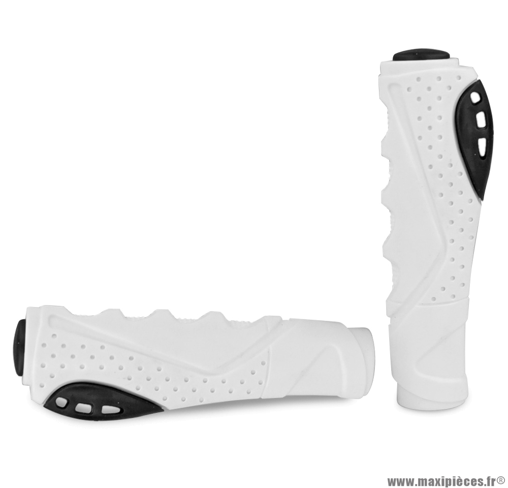 Revêtement de poignée pour vélo ergonomique blanc-noir marque WTP - Accessoire vélo