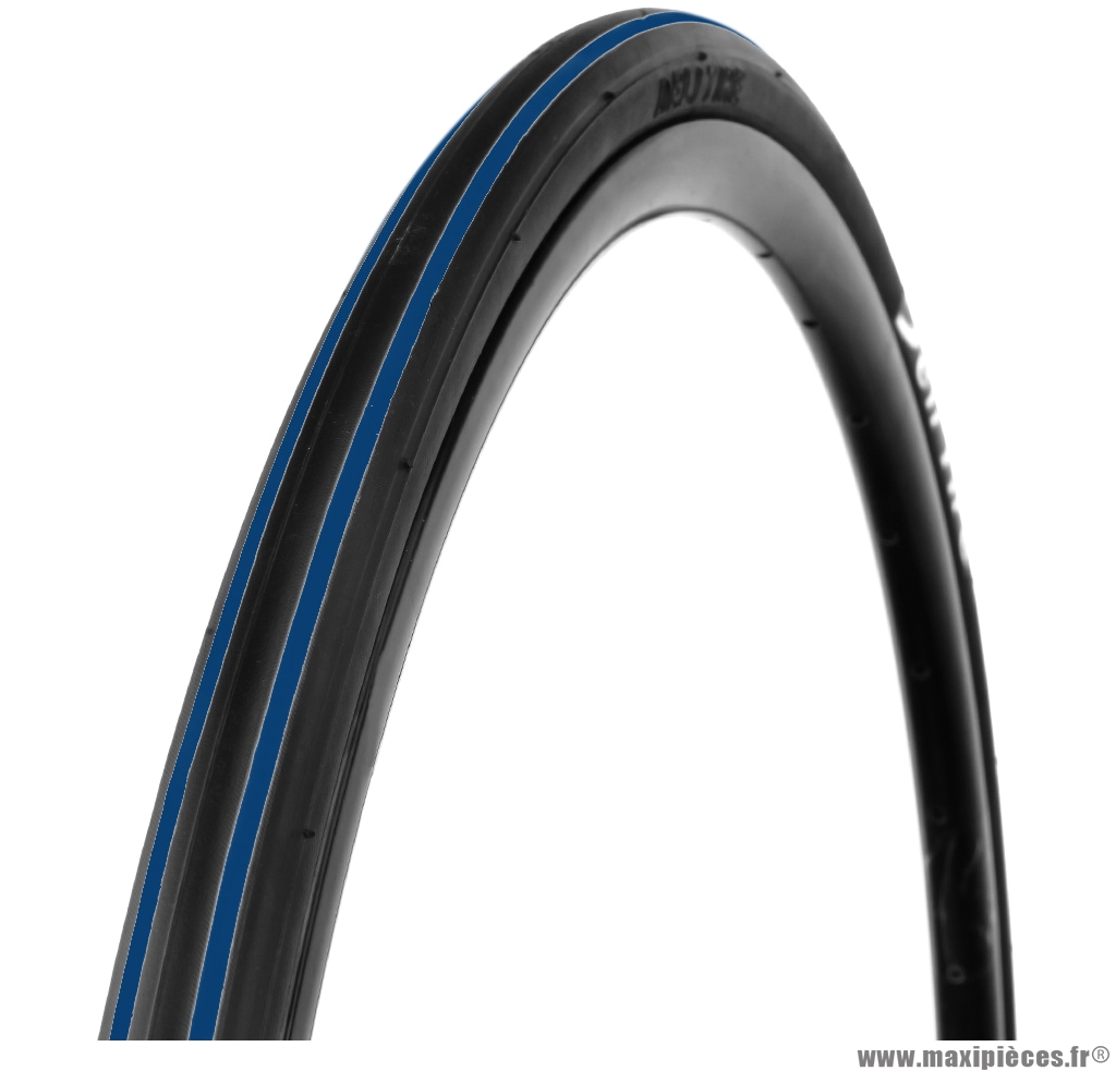 Pneu pour vélo de route noir bande bleu 700 x 23c tringle souple marque Deli Tire