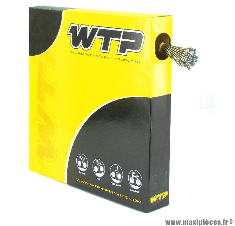 Câble de frein vélo route acier inoxydable (boite de 100) (v725a) marque WTP - Pièce vélo