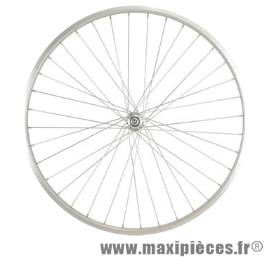 Roue vélo ville 650 x 30a avant axe plein alu (26x1 3/8) - Accessoire Vélo Pas Cher