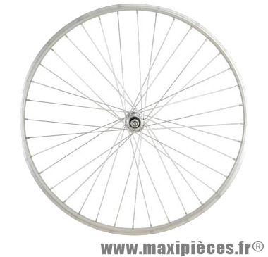 Roue vélo ville 650 x 30a arrière axe plein alu (26x1 3/8) - Accessoire Vélo Pas Cher