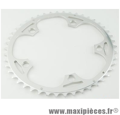 Plateau 51 dents route diamètre 130 extérieur argent alize (comp.shimano) marque Spécialités TA - Matériel pour Vélo