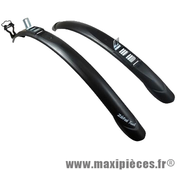 Garde boue avant et arrière VTC 700c / 28 pouces Zéfal Trail noir 45mm