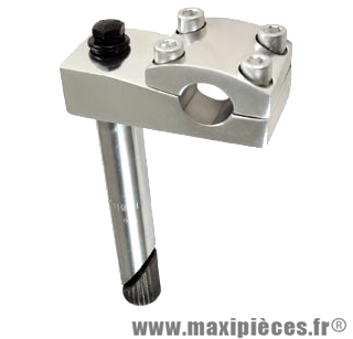 Potence BMX alu plongeur d22.2 ouvrable fixation 4 vis NOIR - Accessoire Vélo Pas Cher