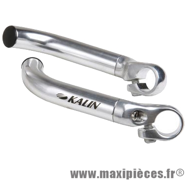 Embout de cintre VTT alu chrome (paire) marque Atoo - Matériel pour Vélo
