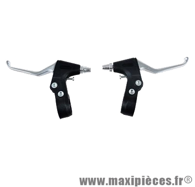 Levier de frein vélo VTT v-brake 3 doigts logan alu (paire) - Accessoire Vélo Pas Cher