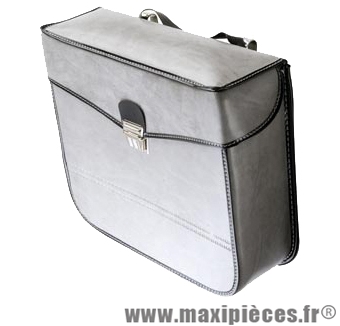 Sacoche vélo s17 crochet grise (paire) - 33 x 28 x 11 cm - Accessoire Vélo Pas Cher