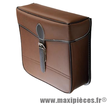 Sacoche vélo s14 courroie marron (paire) - 30 x 30 x 11 cm - Accessoire Vélo Pas Cher