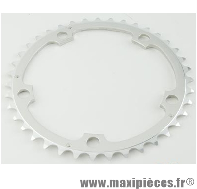 Plateau 40 dents route diamètre 130 interm argent alize (comp. Shimano) marque Spécialités TA - Matériel pour Vélo