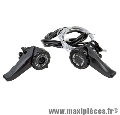 Manette VTT type tourney 7x3v. indexées (paire) - Accessoire Vélo Pas Cher