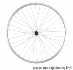 Roue VTC 28 pouces arrière blocage k7 7/8/9/10v. jante argent alu - Accessoire Vélo Pas Cher