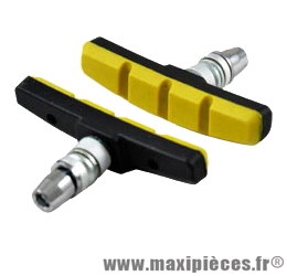 Porte patin VTT a vis v-brake noir/jaune symétrique (paire) marque Baradine - Accessoire Vélo