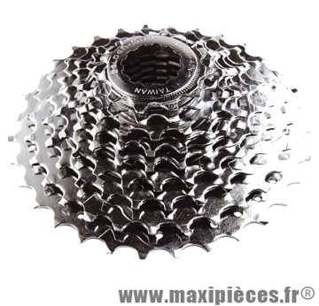 Cassette 9 vitesses chrome 11-32 dents (compatible shimano) marque Sunrace - Matériel pour Vélo