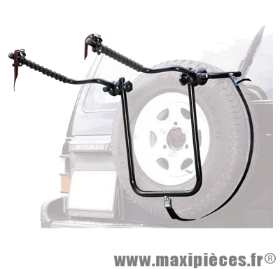 Porte vélo 4x4 bike carrier acier 2 vélos fixation sur roue de secours marque Peruzzo - Accessoire Vélo *Prix spécial !