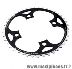 Plateau 42 dents VTT triple diam 104 ext noir 4 branches 23mm chinook (lx/deore) 9v marque Spécialités TA - Matériel pour Vélo