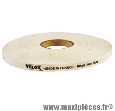 Fond de jante adhésif 16mm haute résistance coton (rouleau de 100m) marque Vélox