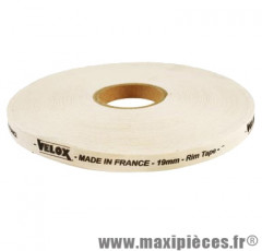 Fond de jante adhésif 19mm haute résistance coton (rouleau de 100m) marque Vélox