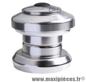 Jeu direction vélo ahead-set 1 pouce 1/8 cartouche 41.8x45degx45deg alu argent marque Atoo - Matériel pour Vélo