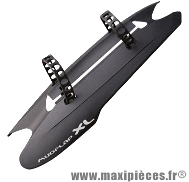 Garde boue VTT avant 26 pouces mudflap xl noir fixation tube diagonal par courroie marque Polisport - Pièce Vélo