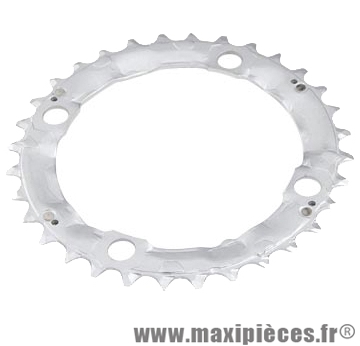 Plateau 32 dents VTT triple diamètre 104 interm argent 4 branches origine deore m510 (ali marque Shimano - Matériel pour Vélo