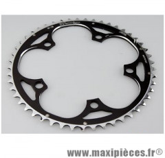 Plateau 46 dents route diamètre 130 extérieur noir 10/9v. marque Miche - Pièce Vélo