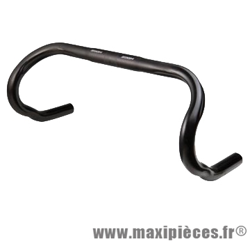 Cintre route alu d25.4 42 axe/axe (44 extérieur) noir anatomique 2 rainures - Accessoire Vélo Pas Cher