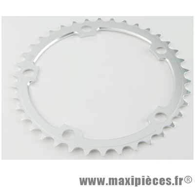 Plateau 39 dents route diamètre 130 intérieur argent 10/9v. marque Miche - Pièce Vélo