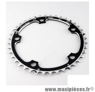 Plateau 42 dents route diamètre 130 interm noir 10/9v. marque Miche - Pièce Vélo