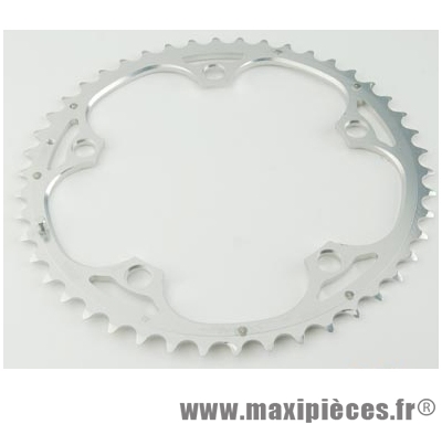 Plateau 50 dents route diamètre 135 extérieur argent 9/10v. marque Miche - Pièce Vélo