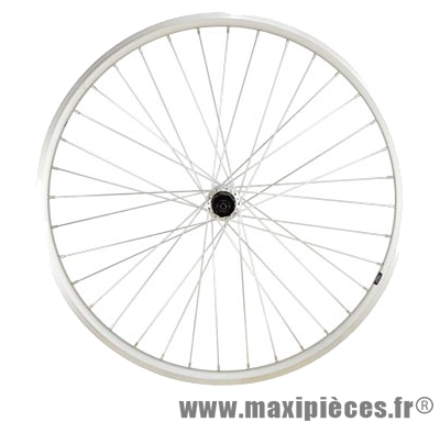 Roue VTT 26 pouces arrière blocage k7 7/8/9v. double paroi jante argent alu - Accessoire Vélo Pas Cher