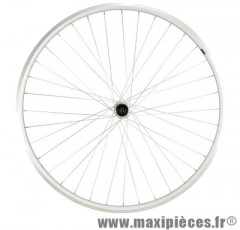 Roue VTC 28 pouces arrière blocage k7 7/8/9/10v. double paroi alu argent - Accessoire Vélo Pas Cher