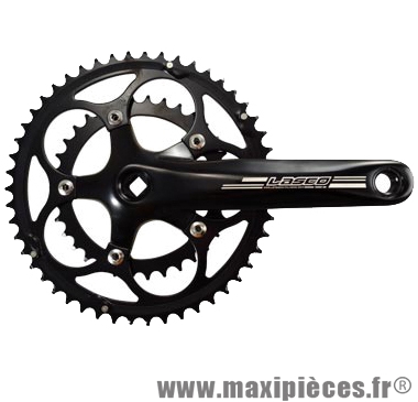 Pédalier route compact 50-34D L170 5 branches 130mm lasco noir alu (pour axe carré 110mm) - Accessoire Vélo Pas Cher