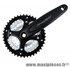 Pédalier VTT triple 42-34-24d l170 alu argos noir (axe carre 113) marque Stronglight - Pièce Vélo