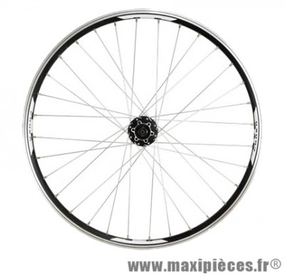 Roue VTT 26 pouces avant blocage disc/v-brake jante noire combo moy. shim. m475 double paro marque Mach1 - Matériel pour Cycle